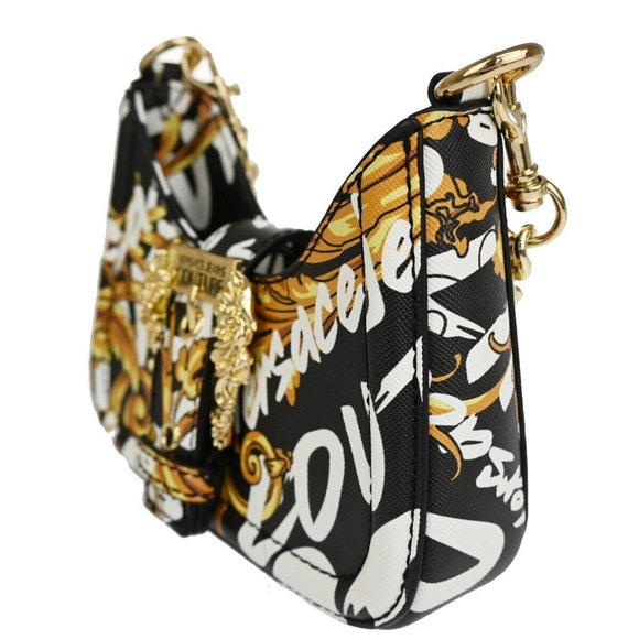 VERSACE GIANNI COUTURE Logo Chain Mini Shoulder Bag PVC Leather Gold 73RJ371 - Picture 6 of 15